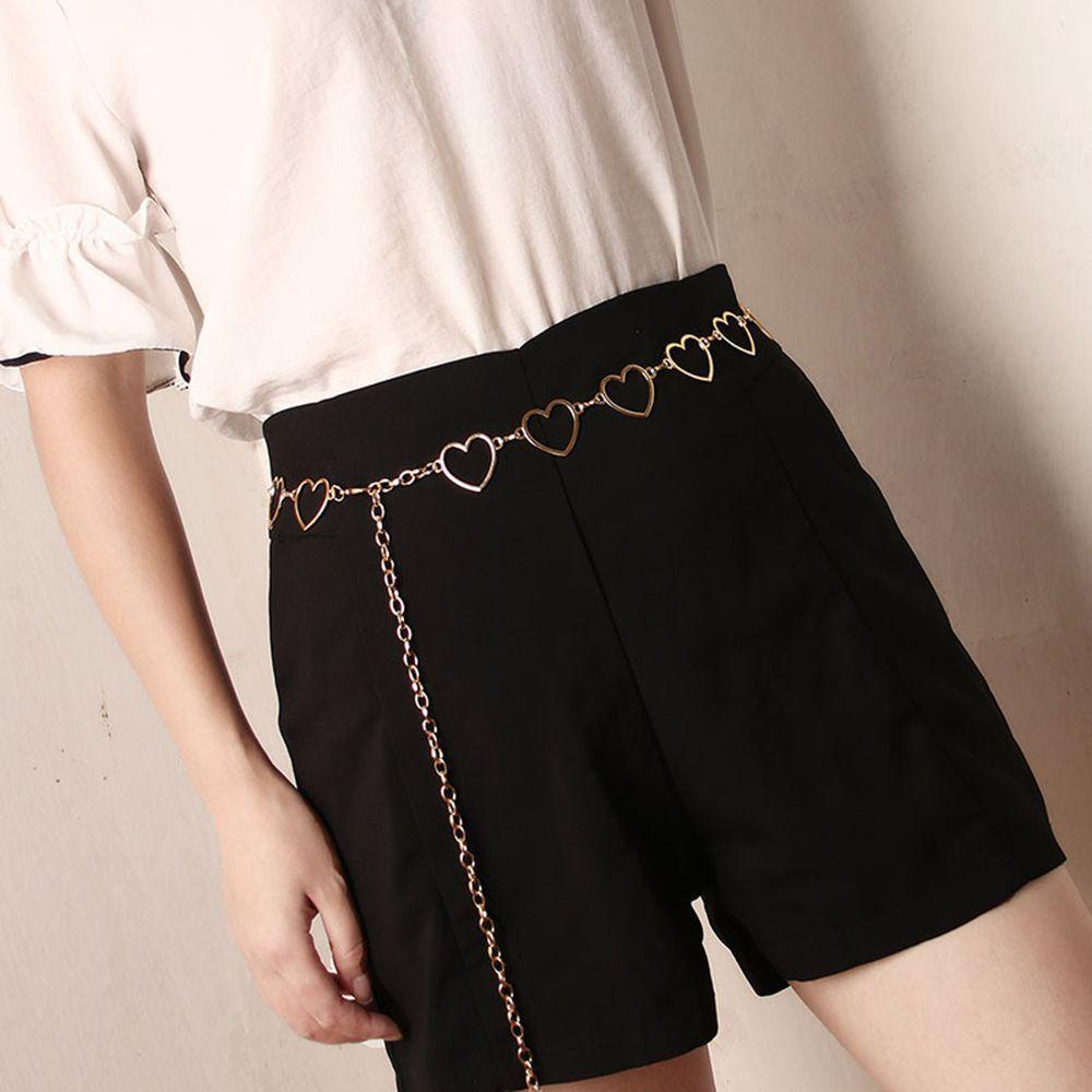 Thắt Lưng Dây Xích Khóa Kim Loại Trang Trí Đầm Cho Nữ