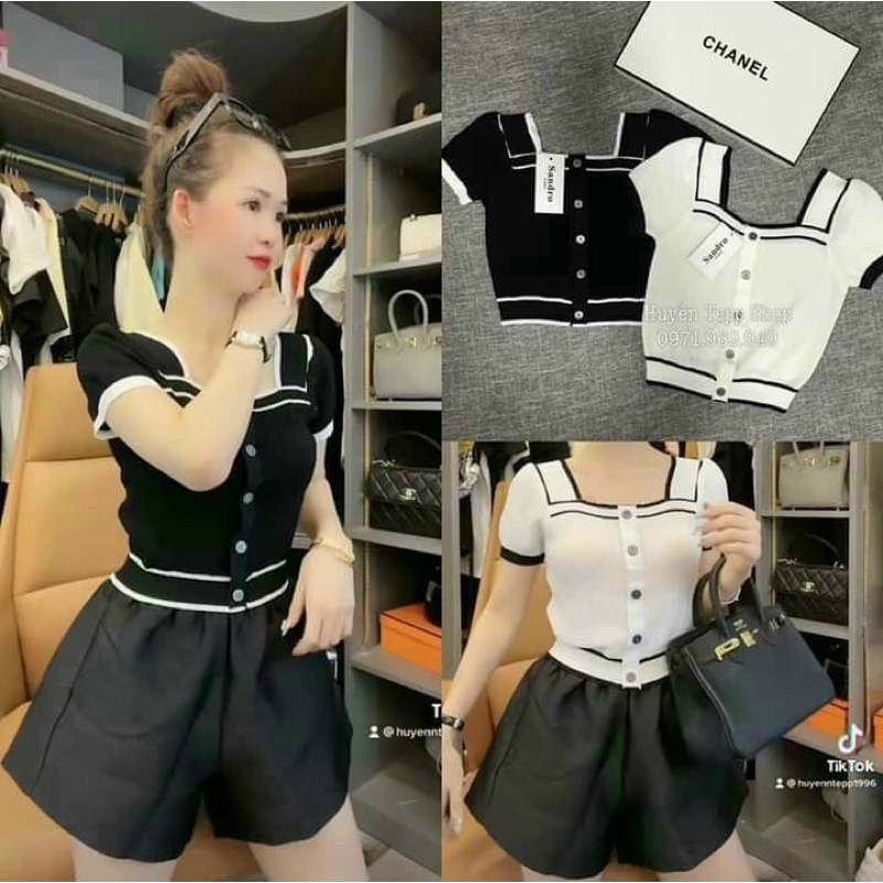 ÁO LEN CỔ VUÔNG | BigBuy360 - bigbuy360.vn