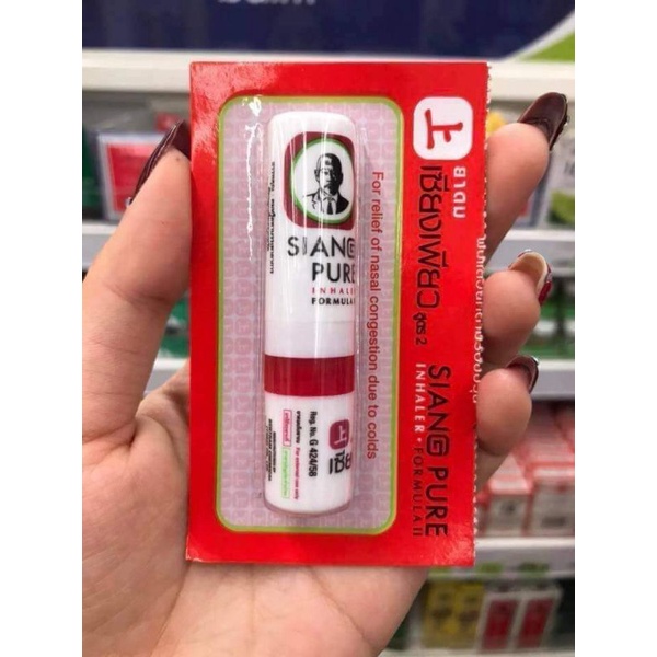 Combo 1 dây 6 ống hít thông mũi ông già SIANG PURE Thái Lan