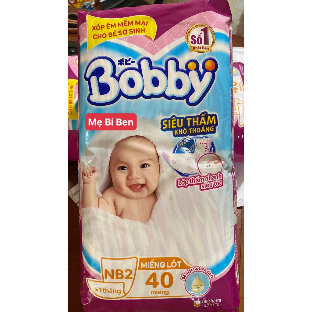 Miếng lót sơ sinh Bobby Newborn 2 40 miếng Hoàng Hiệp Store