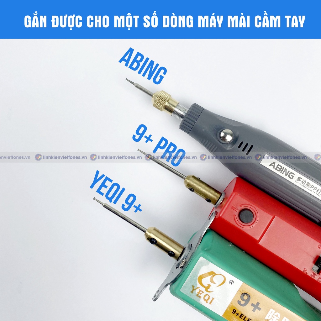 10 Cây mài siêu nhỏ mài ic, cắt kính, cắt viền camera, ốc toét 1.2mm 4mm