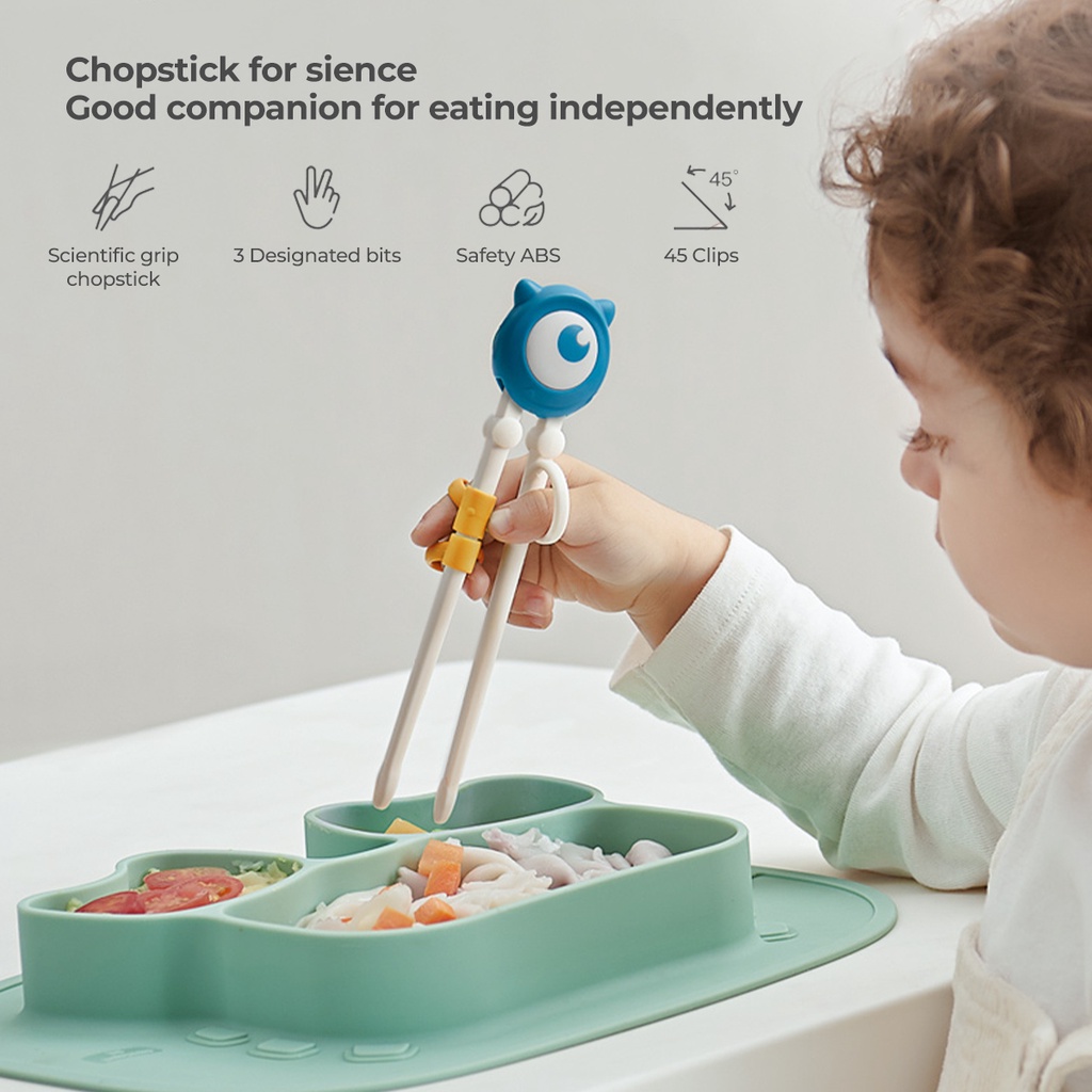 Bc Babycare Đũa tập ăn bằng silicone cho trẻ em 1-3 tuổi