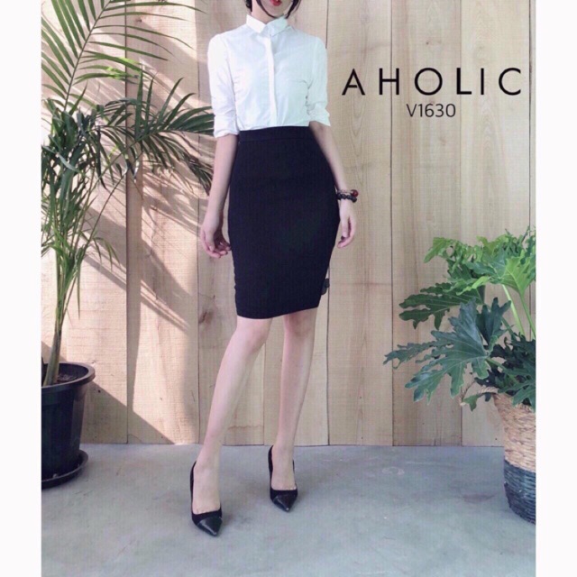 Chân váy bút chì xẻ sau chất umi sang xịn co giãn tốt thời trang Banamo Fashion chân váy bút chì 503 504 | BigBuy360 - bigbuy360.vn