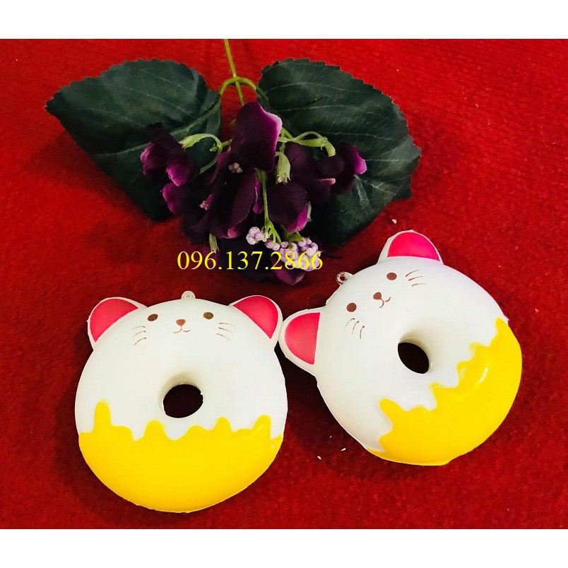 Squishy bánh Donut mèo vàng |shopee. Vn\Shopgiayred