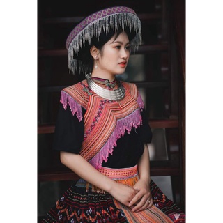 Kiềng bạc hmong - phối cùng trang phục dân tộc hmong , tày, nùng - tráng bạc sáng đẹp xuất sắc