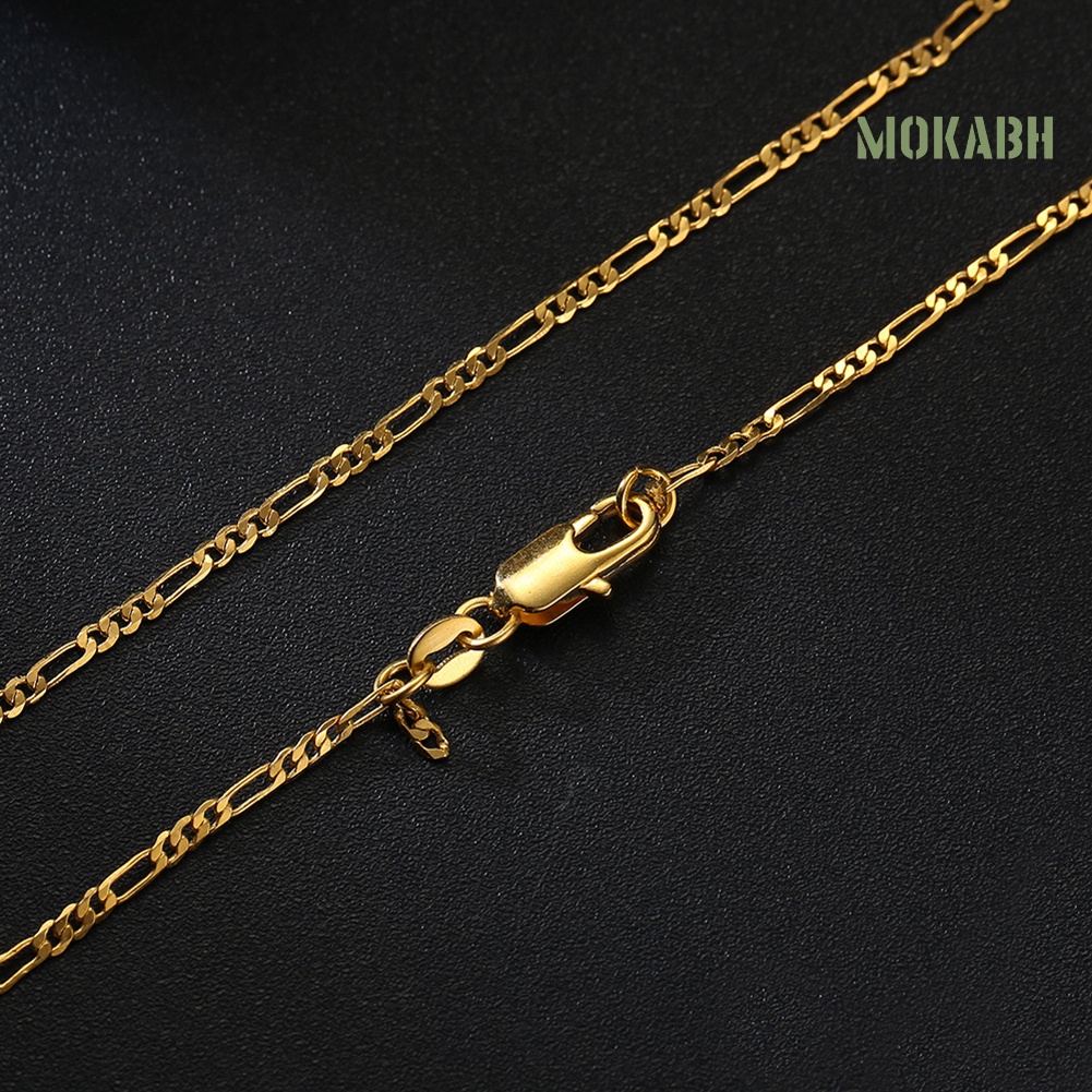 Vòng cổ Mạ Vàng Bản Rộng 2mm Thời Trang Cho Nam Và Nữ