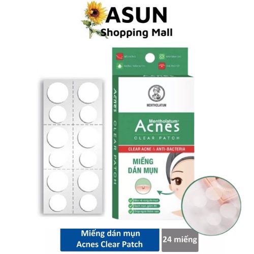 Miếng Dán Mụn Acnes Giúp Giảm Mụn Sưng, Kháng Khuẩn Clear Patch