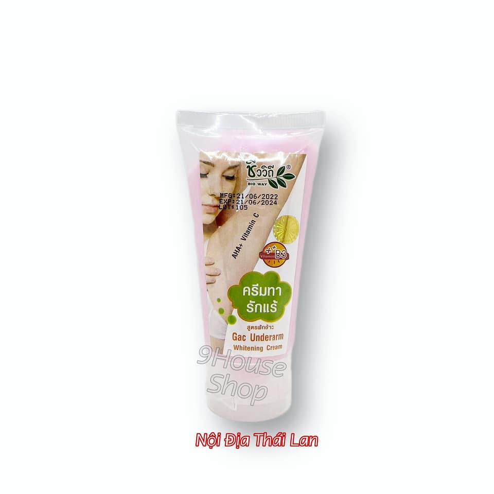 01 Tuýp Kem Dưỡng Vùng Da Dưới Cánh Tay Bio Way Gac Underarm whitening Cream Thái Lan 25gram