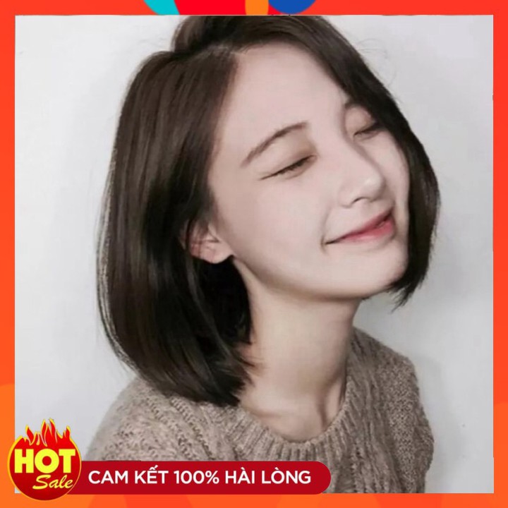 tóc giả nữ ngắn uốn cụp Hàn Quốc - TG750
