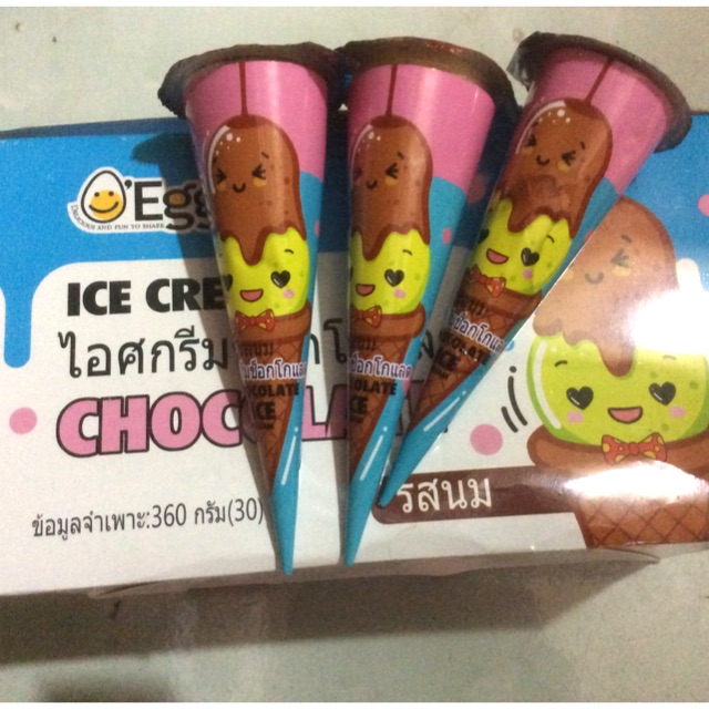 Kẹo kem ốc quế socola Thái Lan