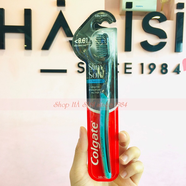 BÀN CHẢI - COLGATE Slim Soft (lông đen)