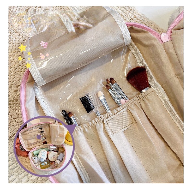 Túi Đựng Mỹ Phẩm Di Động Màu Macaron Thời Trang Cho Nữ