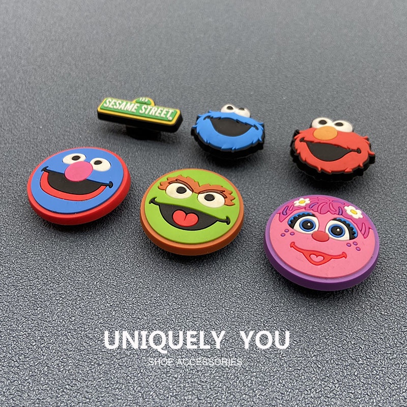 Phụ Kiện Khóa Trang Trí Giày Crocs / jibbitz Sesame Street charms