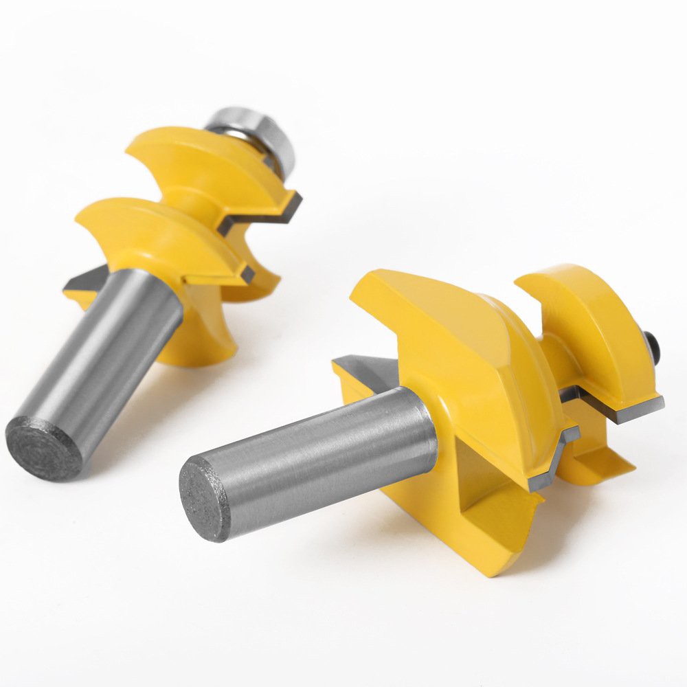 Bộ 2 Mũi Phay Gỗ Ghép Ván Tường, Ván Sàn Độ Dày 15 - 40mm