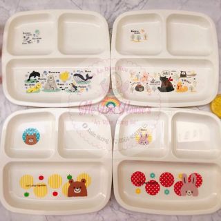 Khay Ăn Dặm 3 Ngăn Nhựa PP An Toàn Cho Bé