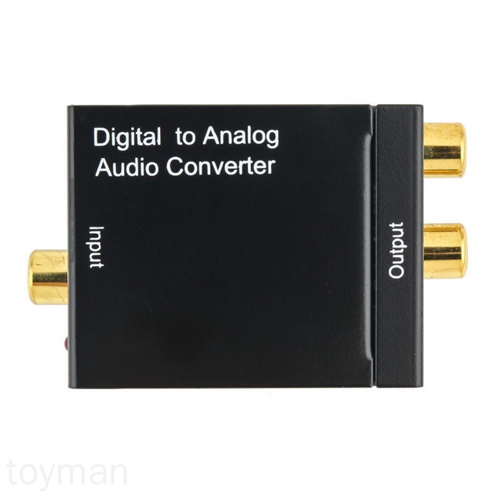 Optical Coaxial Toslink Digital To Analog Audio Converter Adapter RCA L/R 3.5mm Output Port toyman