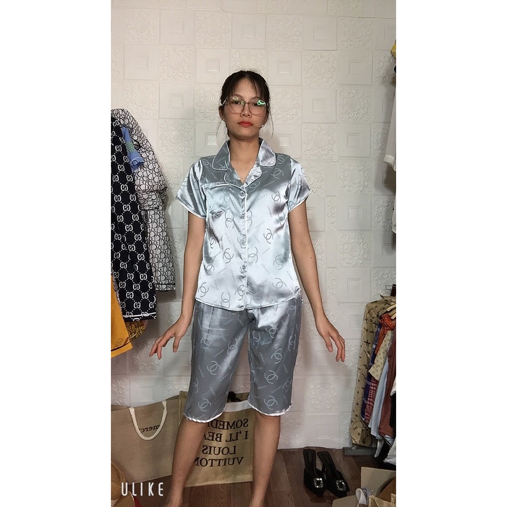 B27 Bộ Pijama Lụa Gấm Quần Lỡ | BigBuy360 - bigbuy360.vn