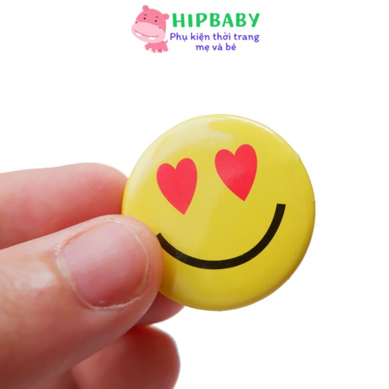 Sét 2 Huy Hiệu Mặt Cười 3Cm Khen Thưởng Cài Áo BaLo Túi Xách Siêu Yêu Cho Mẹ Và Bé Biểu Cảm Đáng Yêu Xinh Xắn