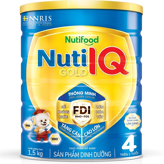 Sữa bột Nutifood IQ Gold FDI Số 1,2,3,4 Trọng Lượng từ 900g_1.5kg_Duchuymilk