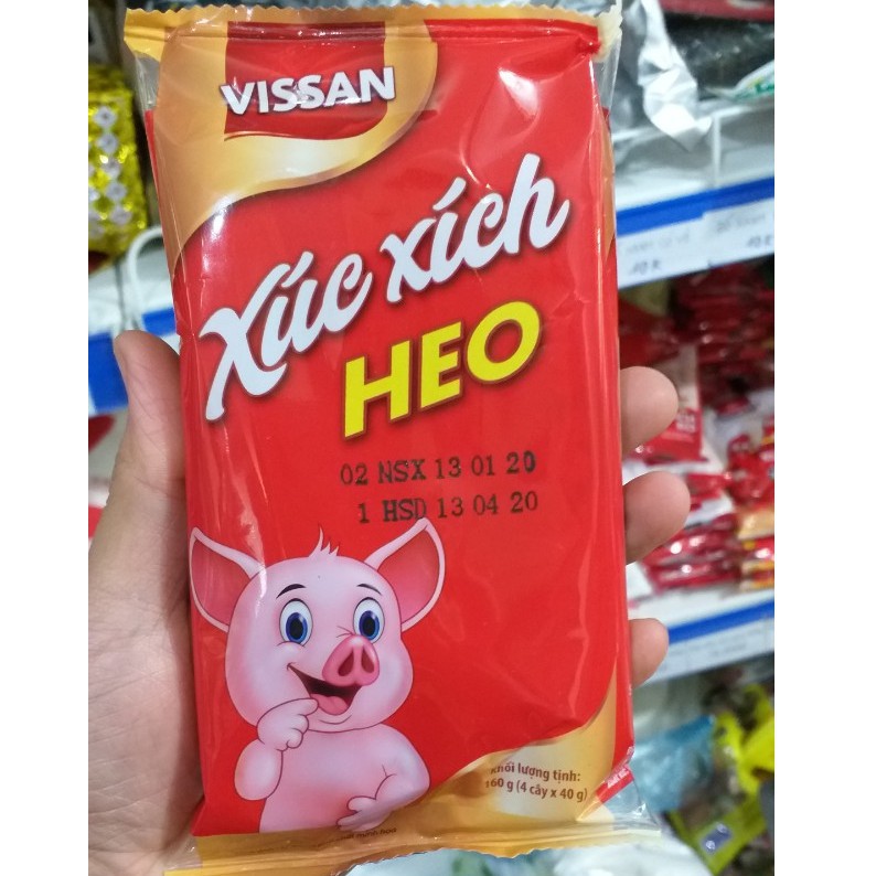 XÚC XÍCH TIỆT TRÙNG HEO - BÒ VISSAN 160G