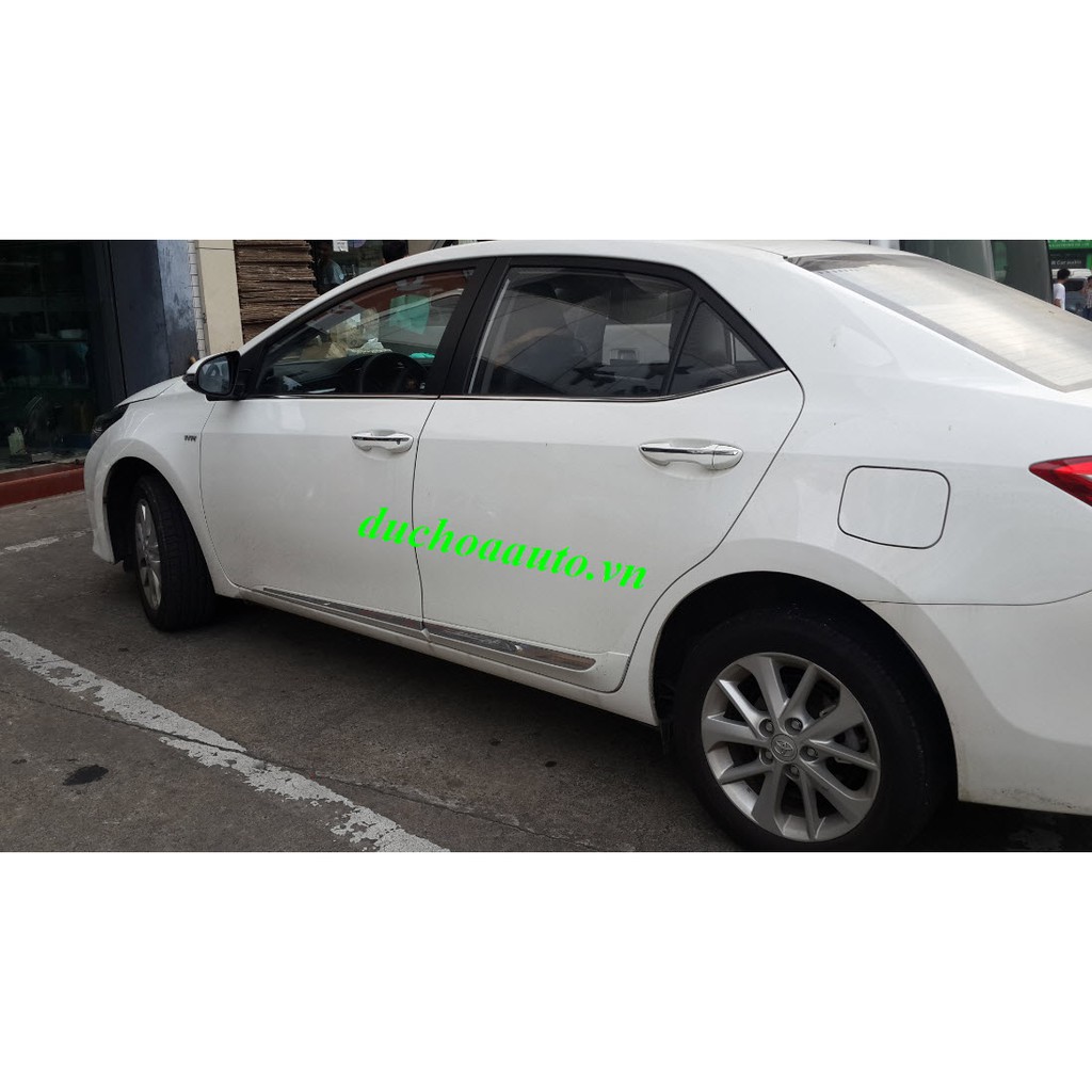 Nẹp Sườn Mạ Crom Xe Toyota Altis 2014 đến 2020 Kiểu dáng thể thao cá tính