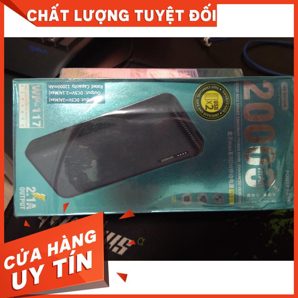 Sạc Dự Phòng ⚡️CHÍNH HÃNG⚡️ WK - Mã WP-117 20000mah (2 cổng) | BigBuy360 - bigbuy360.vn