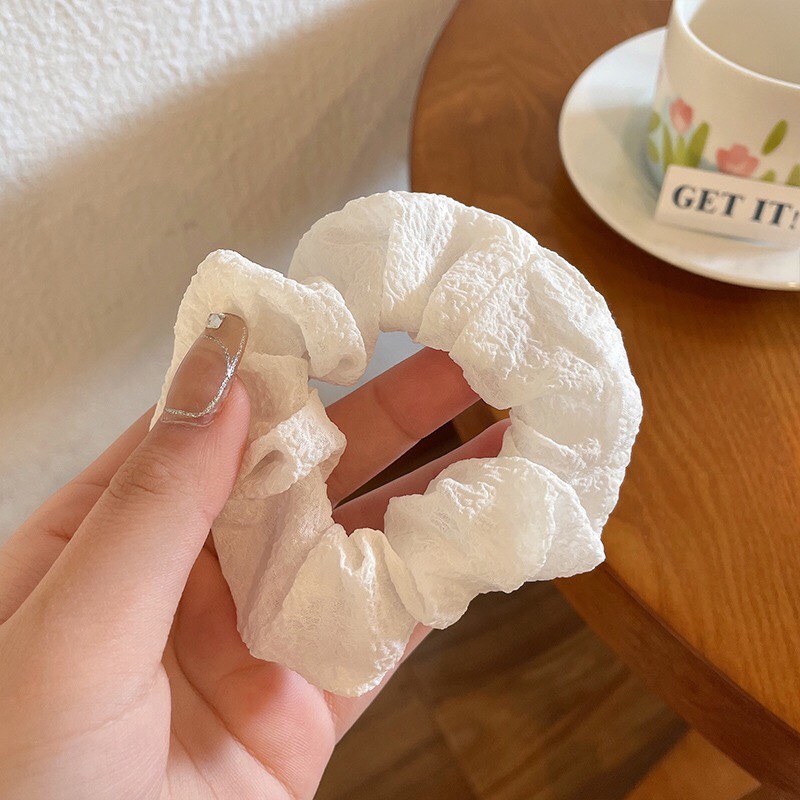 Buộc Tóc Cột Tóc Vải Scrunchies Nhiều Màu - Hologram Phong Cách Hàn Quốc Hot Trend BT2