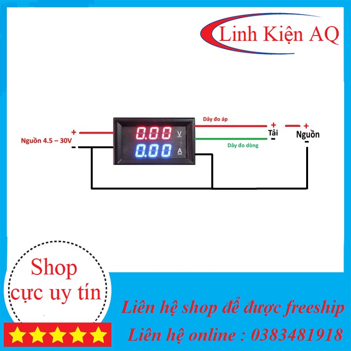 Module Đo Dòng Đo Áp 0-100V/10A