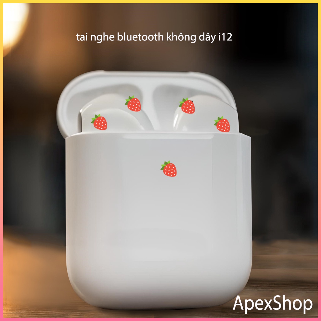 Tai nghe bluetooth không dây i12 TWS 5.0 cảm ứng Chất lượng âm thanh HIFI nút cảm ứng tương thích Android/iOS VÀ Laptop