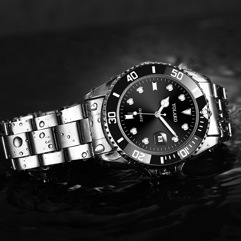 ZOLFA Hot Sale Mens Stainless Steel Watch Date Sports Quartz Analog Clocks Top Brand Military Men Luxury Wristwatches Đồng hồ nam
