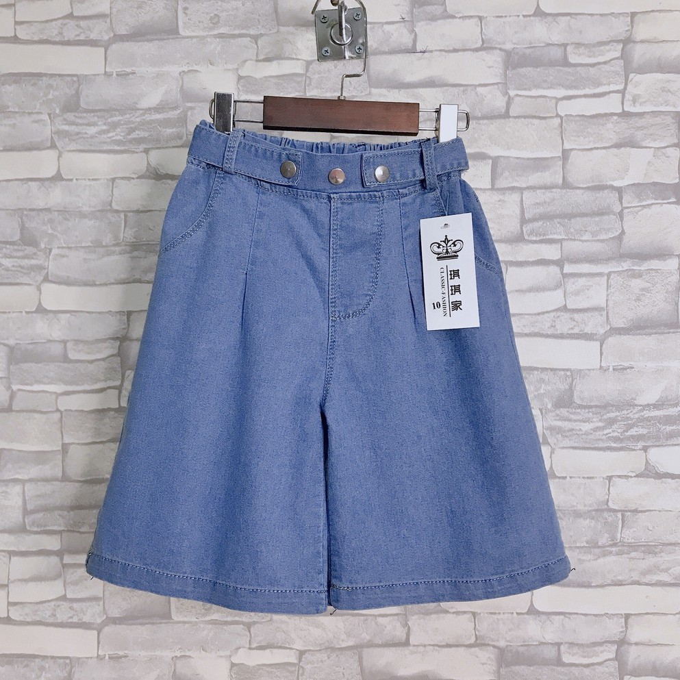 Quần Jean Ngố Ống Rộng Bé Gái 10-35kg ❤️ Váy Jean bé gái