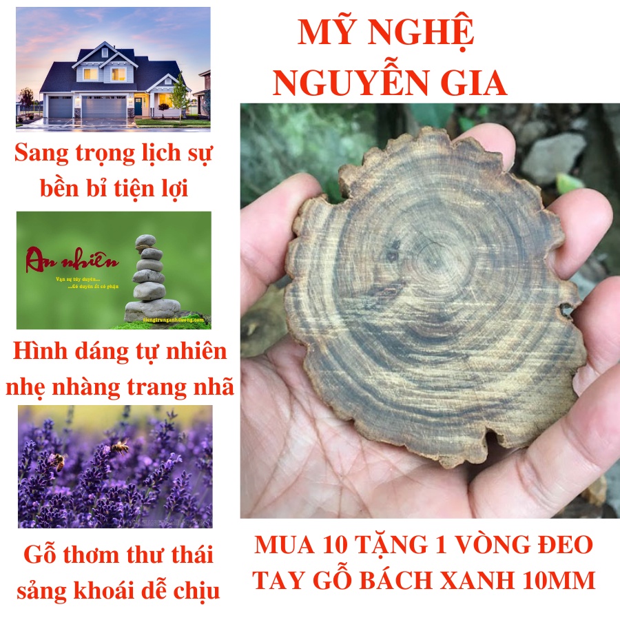 Đế lót ly gỗ thơm tự nhiên