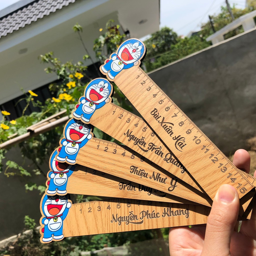 Thước kẻ học sinh - Khắc tên và hình - Quà tặng cho bé