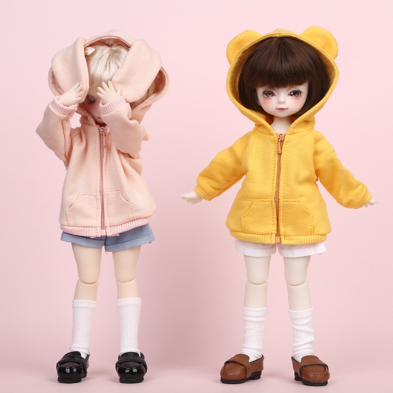 Áo Khoác cardigan Họa Tiết Thỏ Dễ Thương Cho Búp Bê Tỉ Lệ 1 / 6