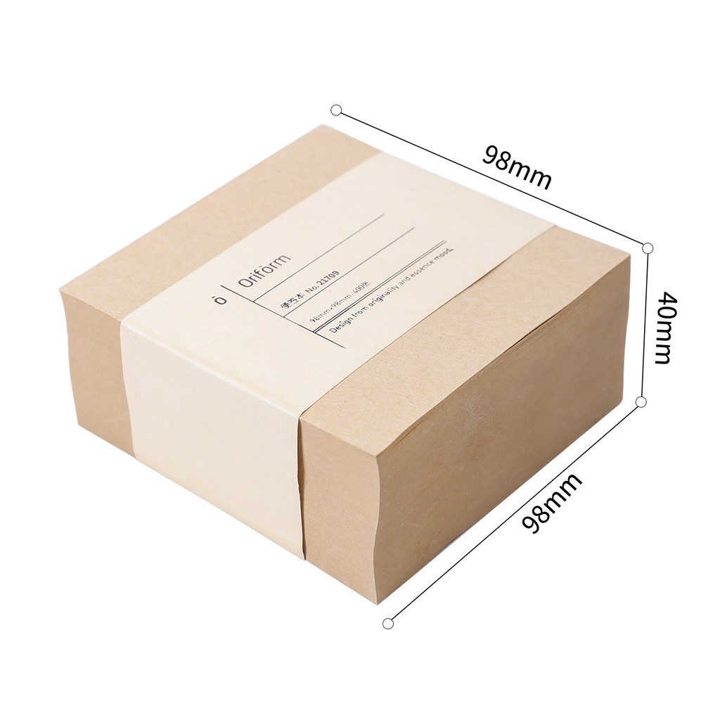 [LIFEMC02BPABAU -10% đơn 250K] Giấy nhắn Deli 98x98mm - 400 tờ - màu trắng/nâu - 1 tệp - 21708/21709