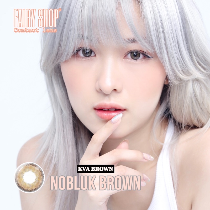 Kính Áp tròng Nobluk brown Kva brown 14.0mm - Kính Áp Tròng FAIRY SHOP CONTACT LENS độ 0 đến 8