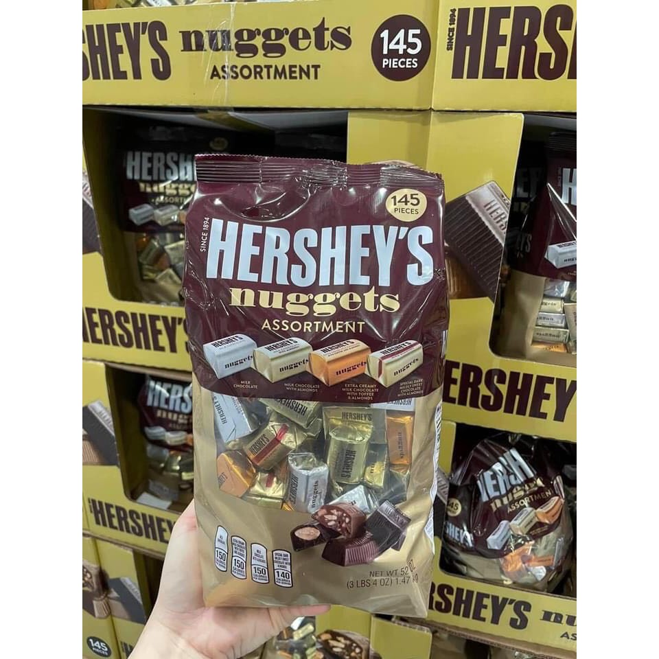 Socola Hershey's Nuggets Assorted Chocolate Candy 4 loại 1.47kg bill Mỹ