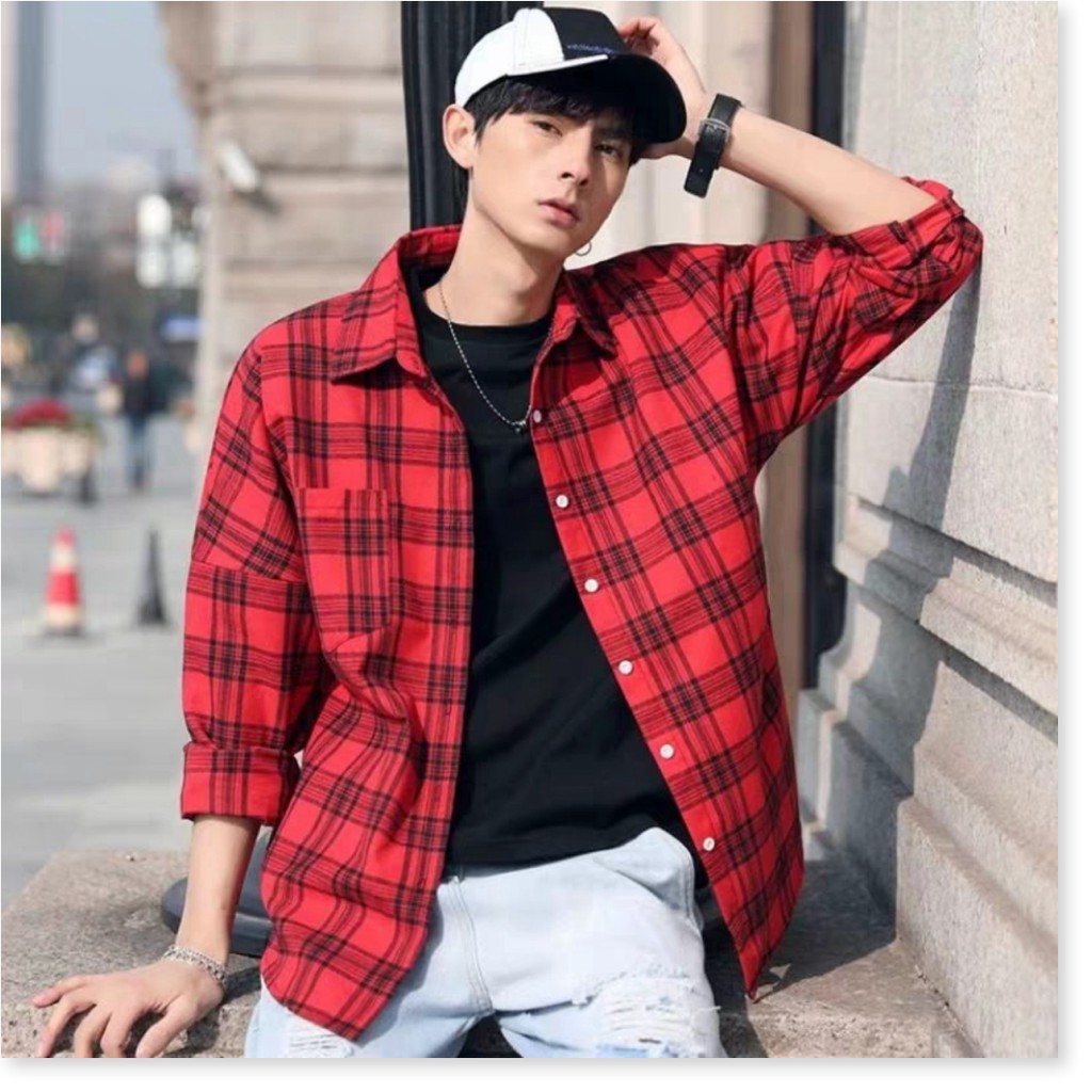 ÁO SƠ MI NAM NỮ CARO FORM RỘNG HÀNG THIẾT KẾ CHUẨN ĐẸP HOT TRENT [SUPER FASHION]