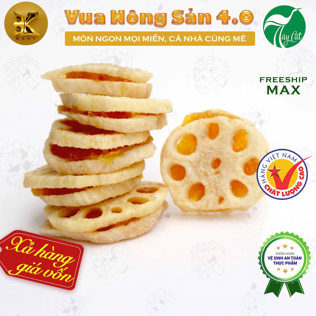 Củ sen kẹp thơm sấy khô (Túi 80gr) TƯ BÔNG đặc sản ăn vặt Đồng Tháp