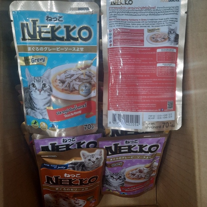 Combo 6 PATE NEKO có đủ NEKKO JELLY hoặc NEKKO GRAVY PATE MÈO kitten adult mix vị ngẫu nhiên