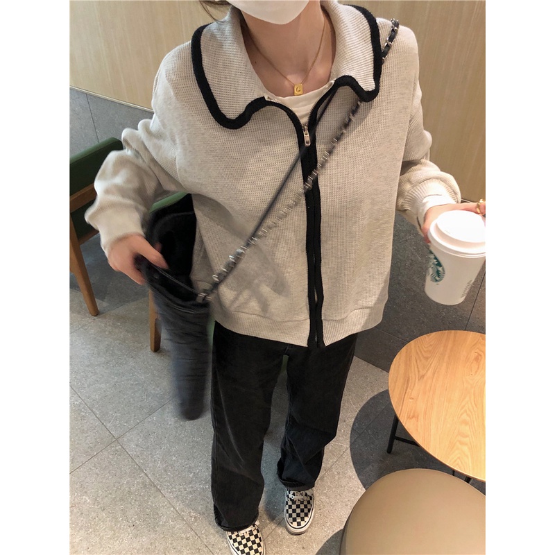 Áo Khoác Cardigan Ngắn Có Dây Kéo Thời Trang Mùa Thu Mới Cho Nữ