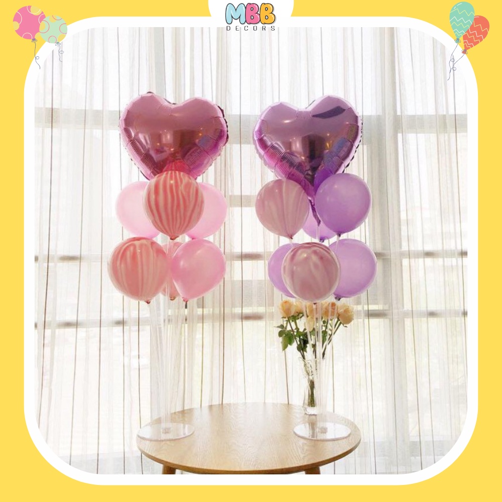 Trụ Bóng Mica - Trụ Gắn 7 Bóng Cao 100cm - Phụ Kiện Trang Trí Sinh Nhật - MBBDecor