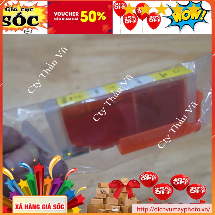 Bộ thỏi mực thay thế canon mã 650 651 dẫn mực ngoài sẵn mực cho máy in màu A3 IX 6860 hàng chuẩn đẹp Kholinhkienmayin