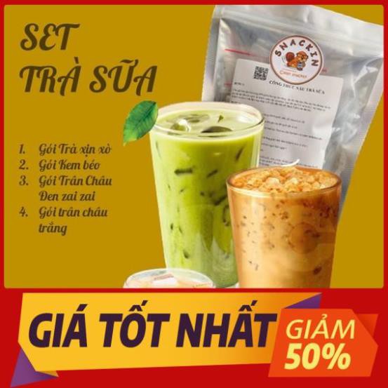 Giá rẻ Set trà sữa trân châu phúc long, thái xanh, thái đỏ CỰC NGON, tặng kèm công thức tự nấu, ăn vặt Hà Nội