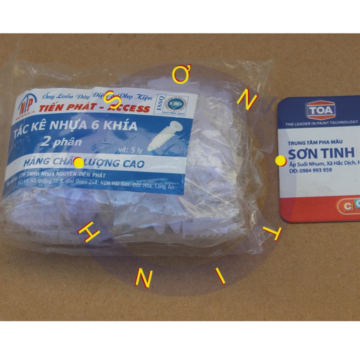 Bộ 10 Tắc Kê Nhựa 6 Khía Tiến Phát đủ size (loại dẻo) Từ 2 Phân - 7 Phân Dùng Cho Ốc Từ 5 Li - 12 Li