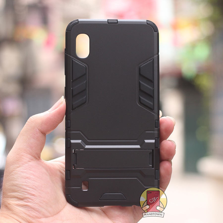 Ốp Lưng Cho Samsung Galaxy A10 IRON MAN Nhựa PC Cứng Viền Dẻo Chống Sốc