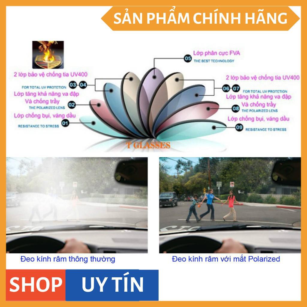 KÍNH MÁT NAM VUÔNG CAO CẤP 8712 Tròng POLAROID TRÒNG THỦY TINH chống uv400 chống chói tặng kính đi đêm | BigBuy360 - bigbuy360.vn