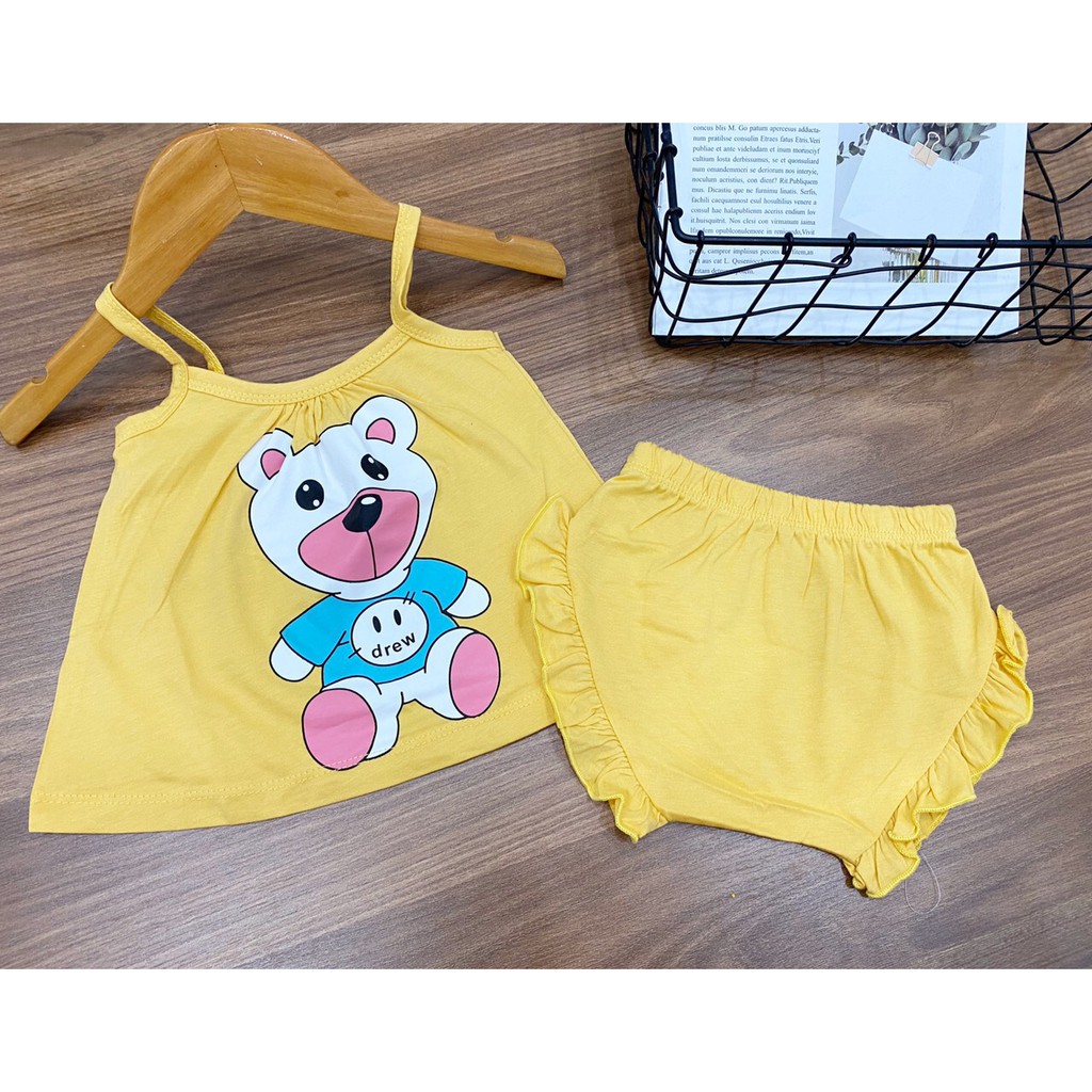 Bộ bé gái cotton mát 6 đến15kg