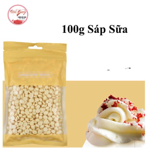 (Vàng)SÁP WAX LÔNG NÓNG HẠT ĐẬU HARD WAX BEAN túi Vàng 100g  Cao Cấp Waxing Brand Tặng KÈM QUE WAX GỖ