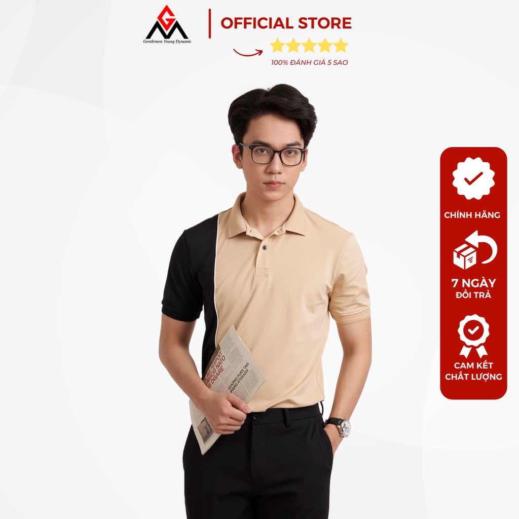 Áo polo nam cao cấp phối sọc phong cách trẻ trung, chất liệu cotton xuất xịn thoáng mát thấm hút mồ hôi- GMAP004